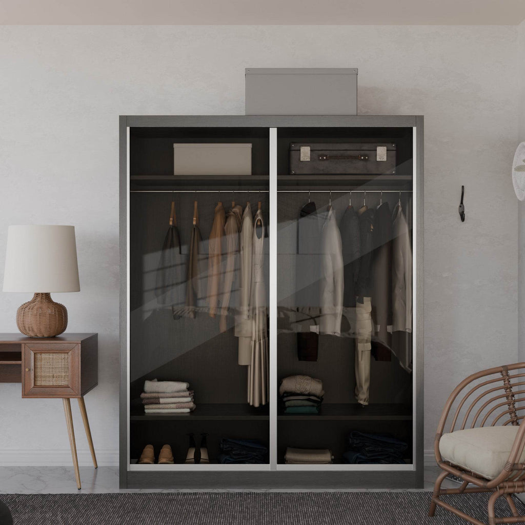Amity Modular Wardrobe A04 (Tinted Clear Glass)