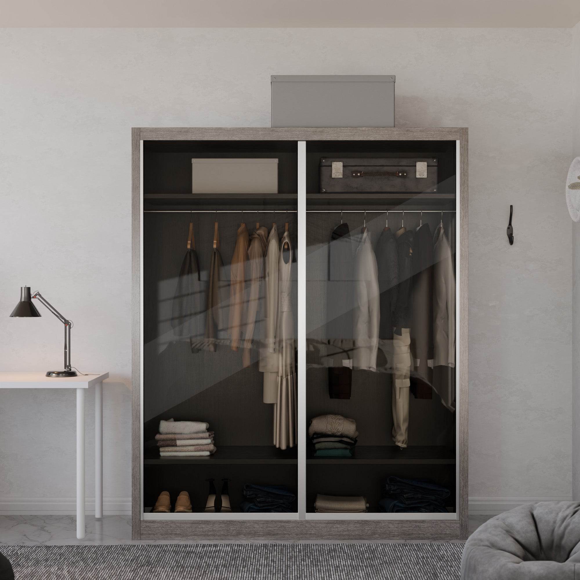 Amity Modular Wardrobe A04 (Tinted Clear Glass)