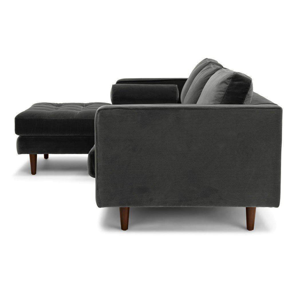 Ashla L-Shape Velvet Fabric Sofa