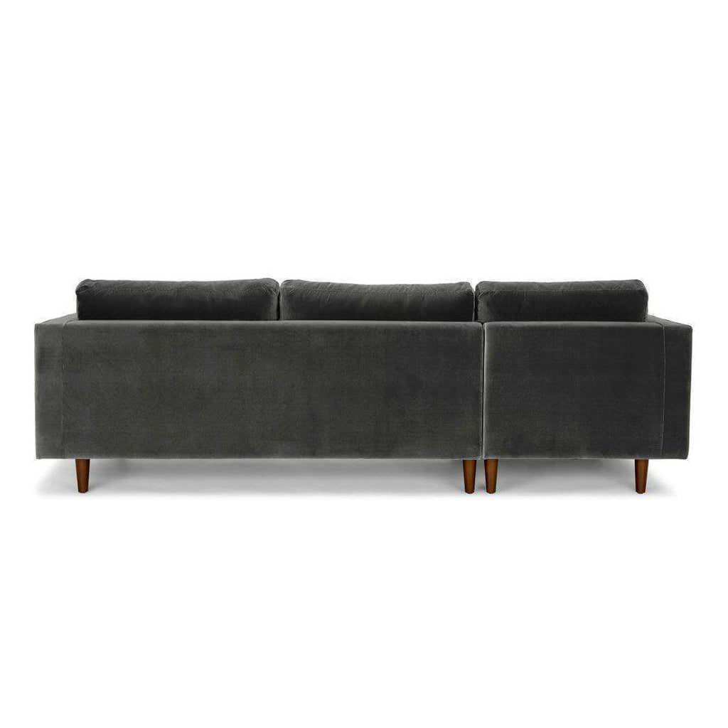 Ashla L-Shape Velvet Fabric Sofa