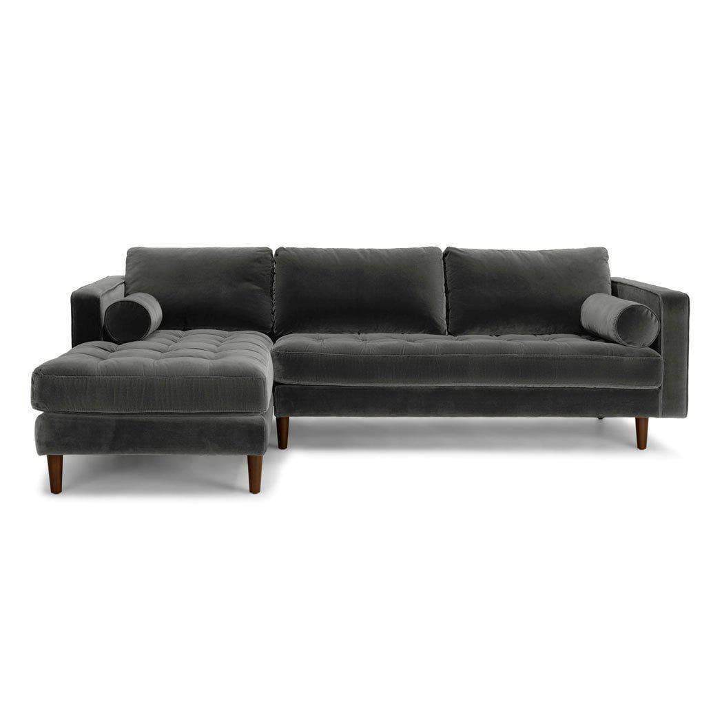 Ashla L-Shape Velvet Fabric Sofa