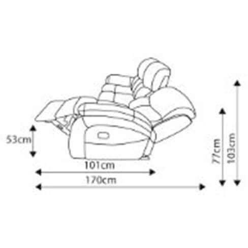 Courtney Leather Recliner Sofa