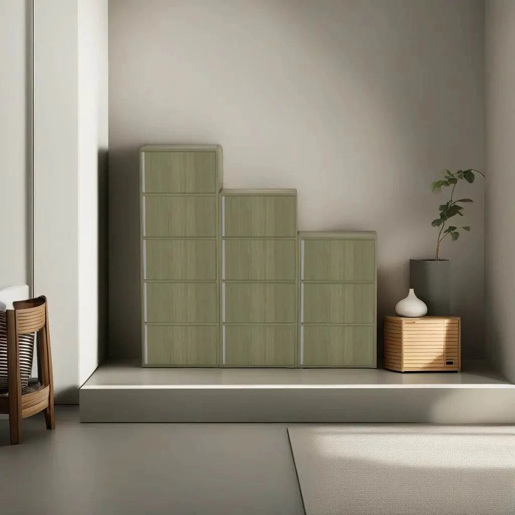 Derek Oak Storage Cabinets
