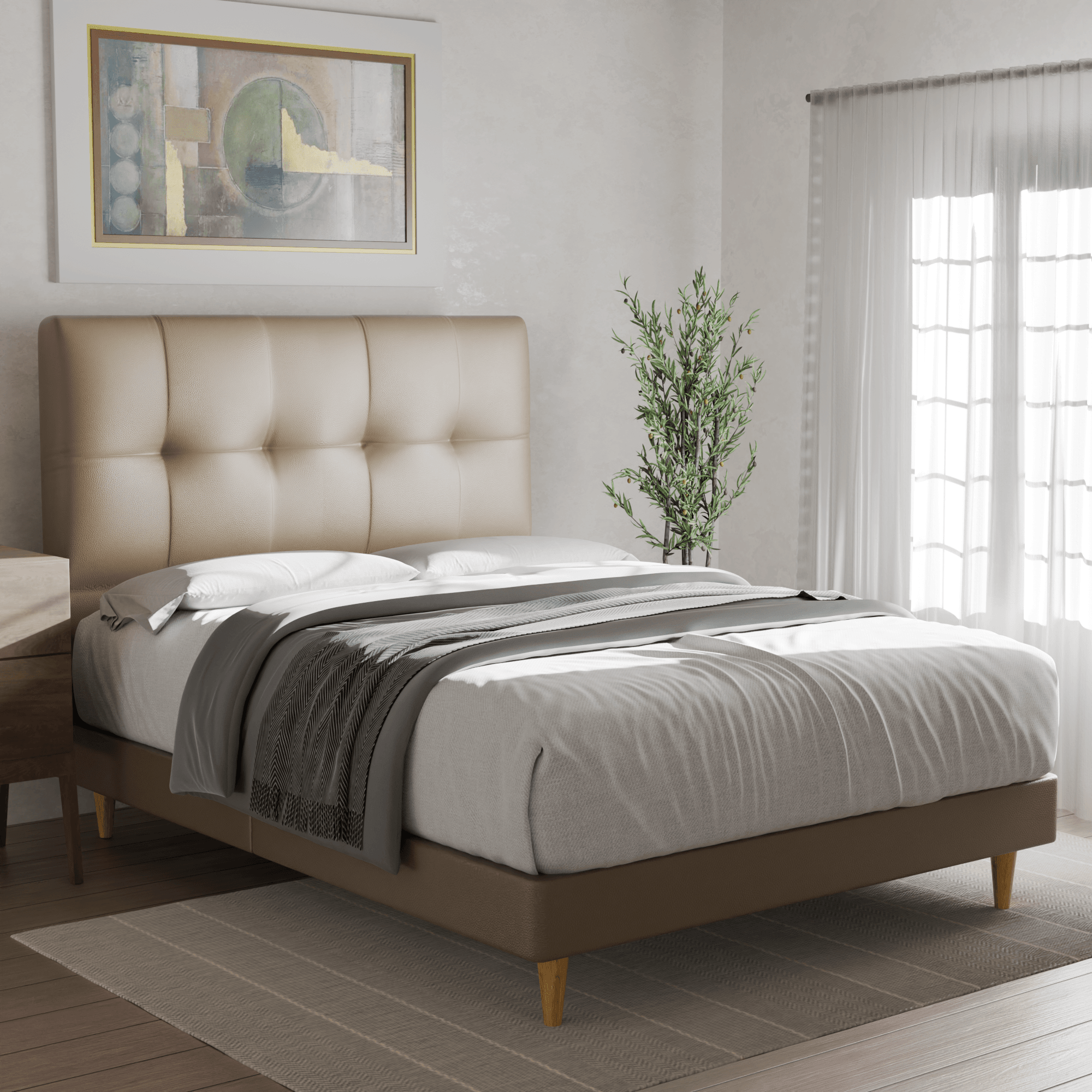 Devon Faux Leather Bed Frame