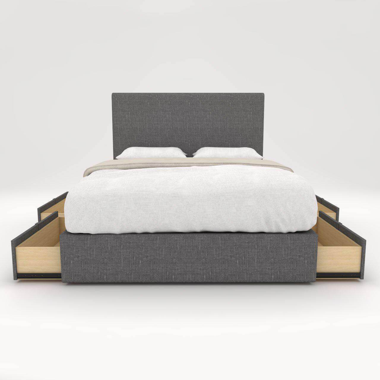 Devonne Grey Fabric Drawer Bed (Water Repellent)
