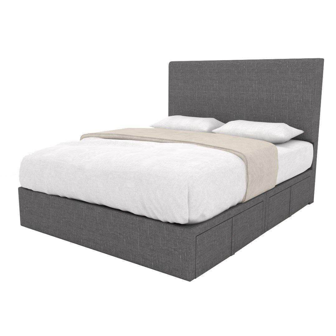 Devonne Grey Fabric Drawer Bed (Water Repellent)