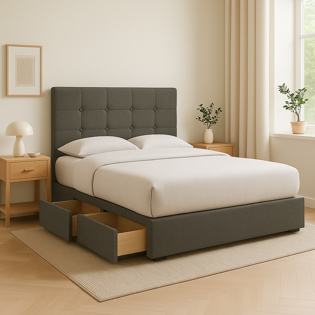 Ellie Fabric Drawer Bed Frame