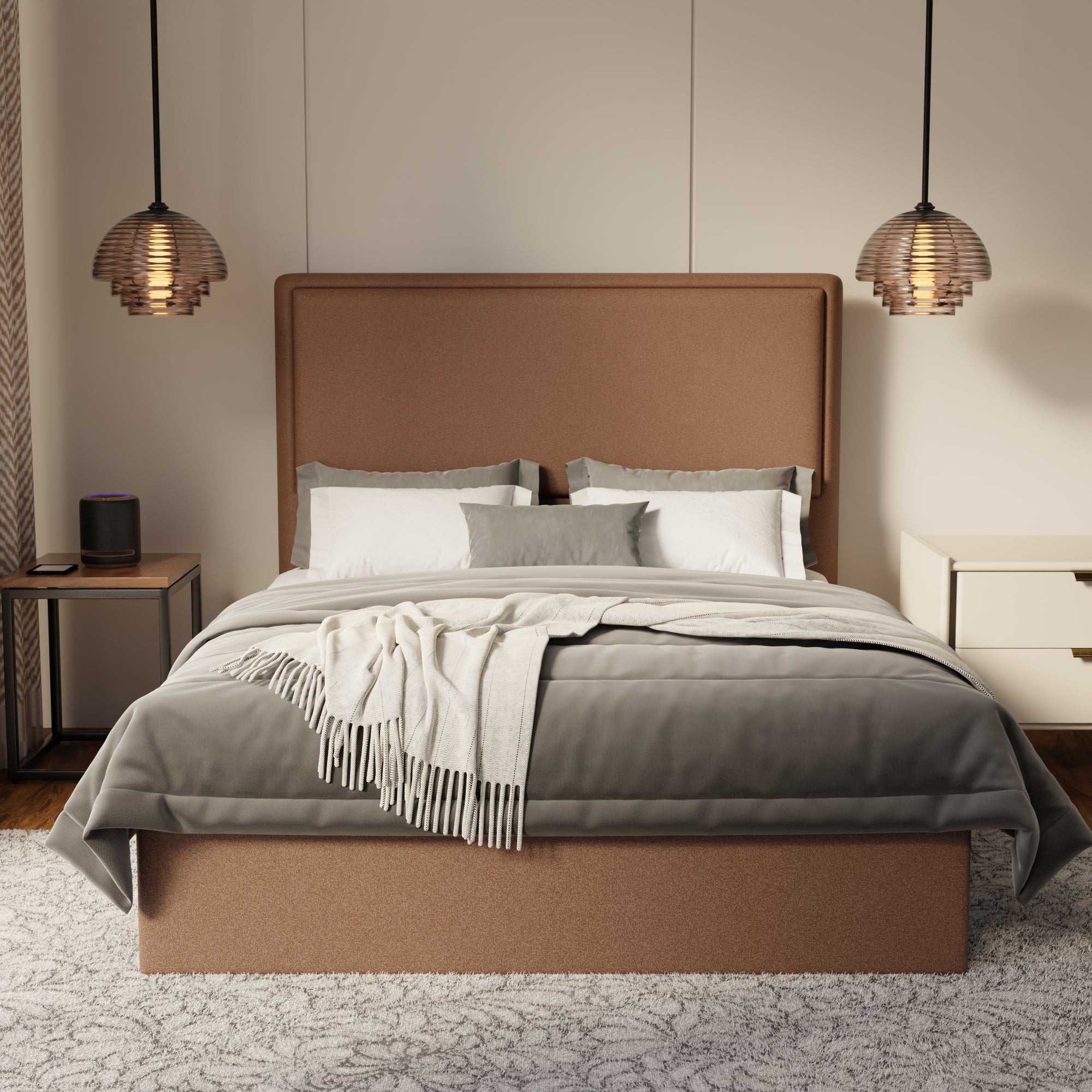 Shiro Fabric Drawer Bed Frame (Water Repellent & Pet friendly) by Somnuz