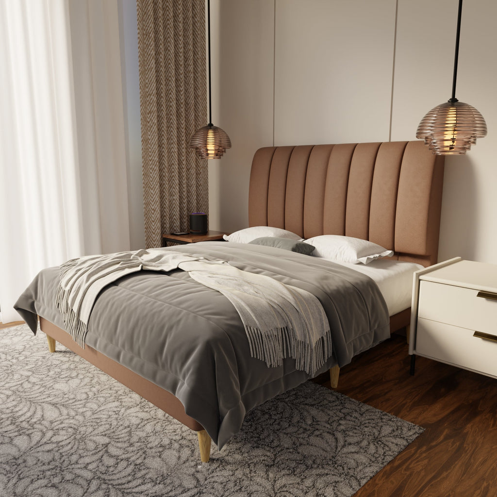 Trevino Fabric Bed Frame (Water Repellent & Pet friendly) by Somnuz