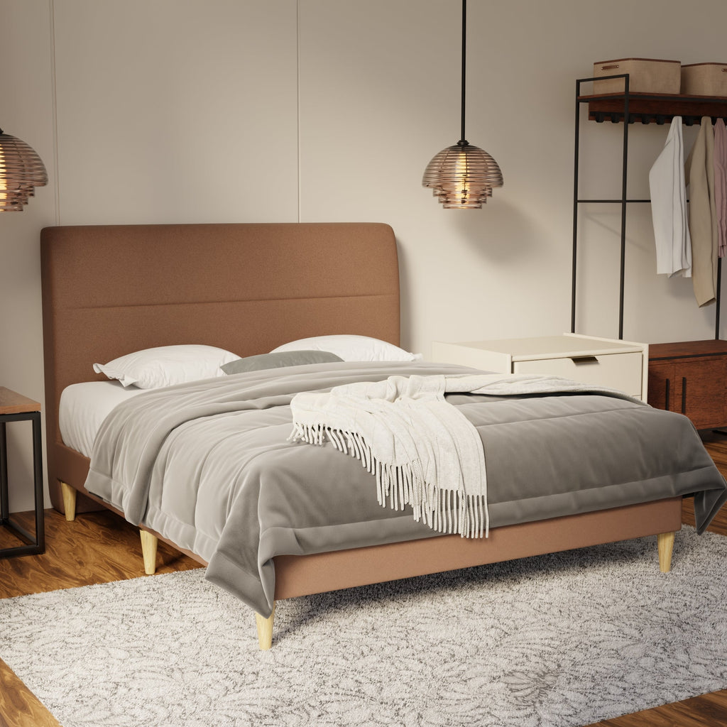 Lysara Fabric Bed Frame (Water Repellent & Pet friendly) by Somnuz