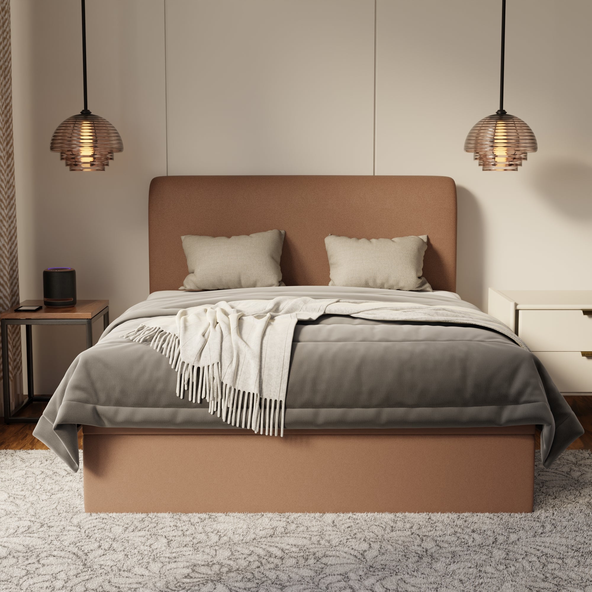Vintaro Fabric Storage Bed Frame (Water Repellent) by Somnuz