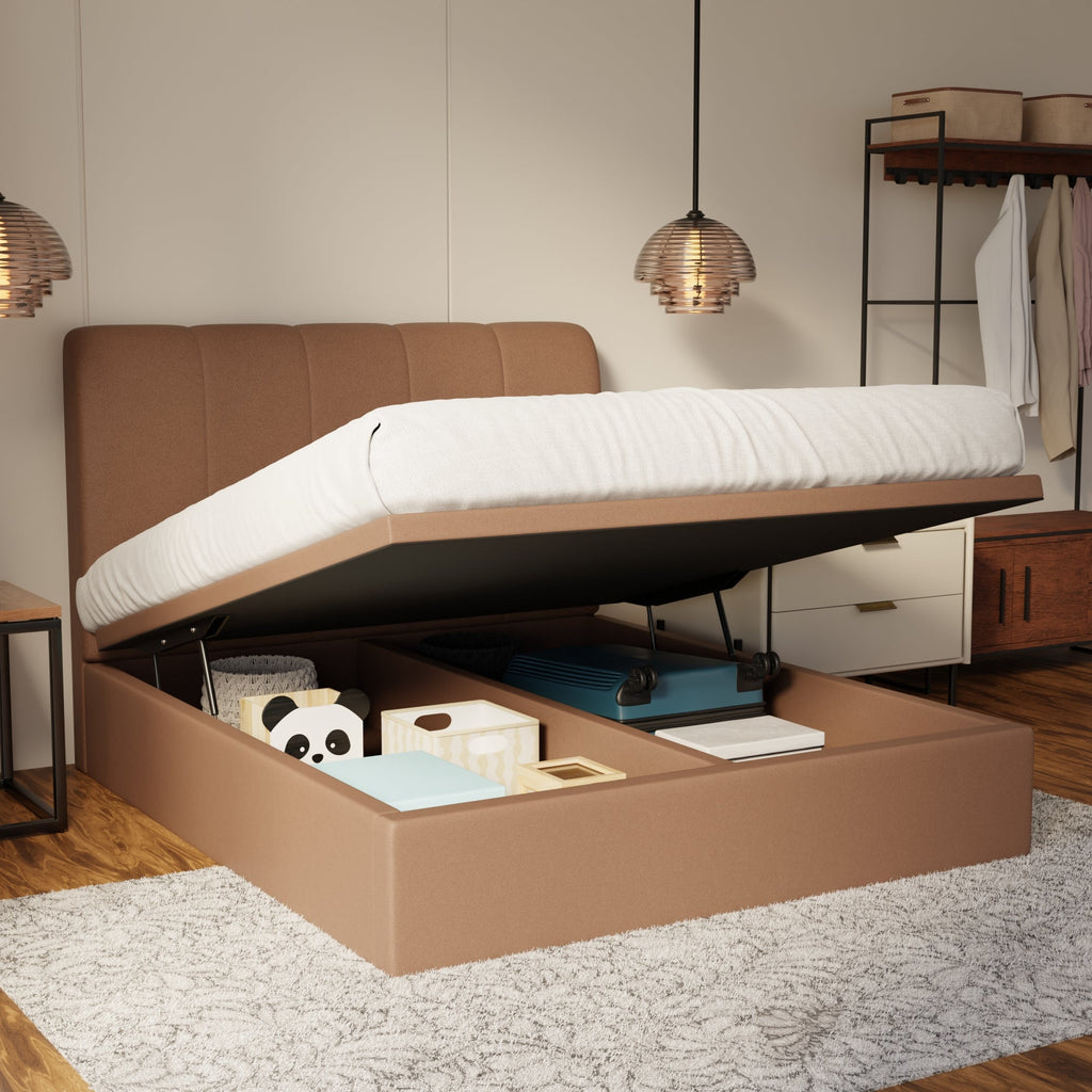 Caldrin Fabric Storage Bed Frame (Water Repellent & Pet Friendly) by Somnuz