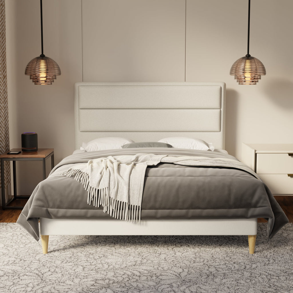 Zorvain Fabric Bed Frame (Water Repellent & Pet friendly) by Somnuz