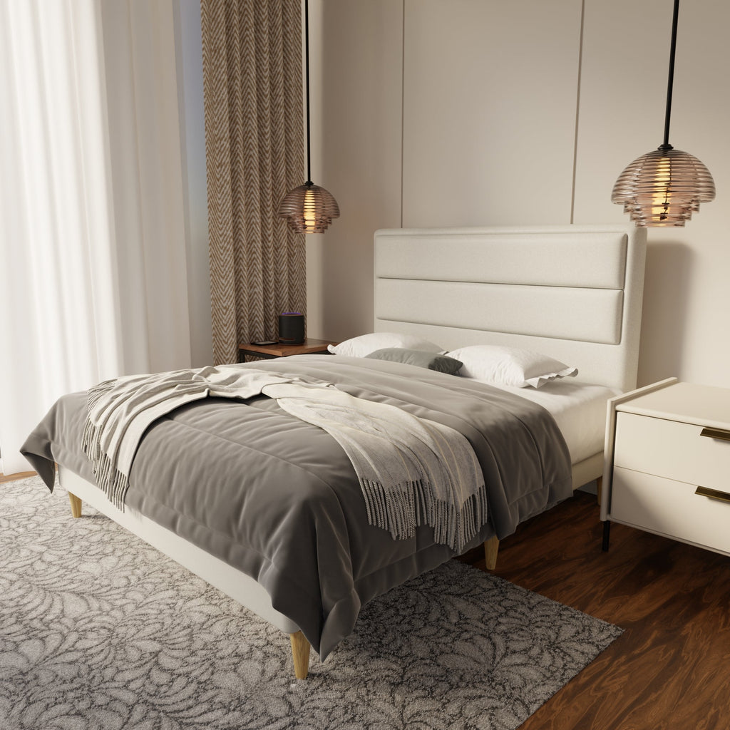 Zorvain Fabric Bed Frame (Water Repellent & Pet friendly) by Somnuz