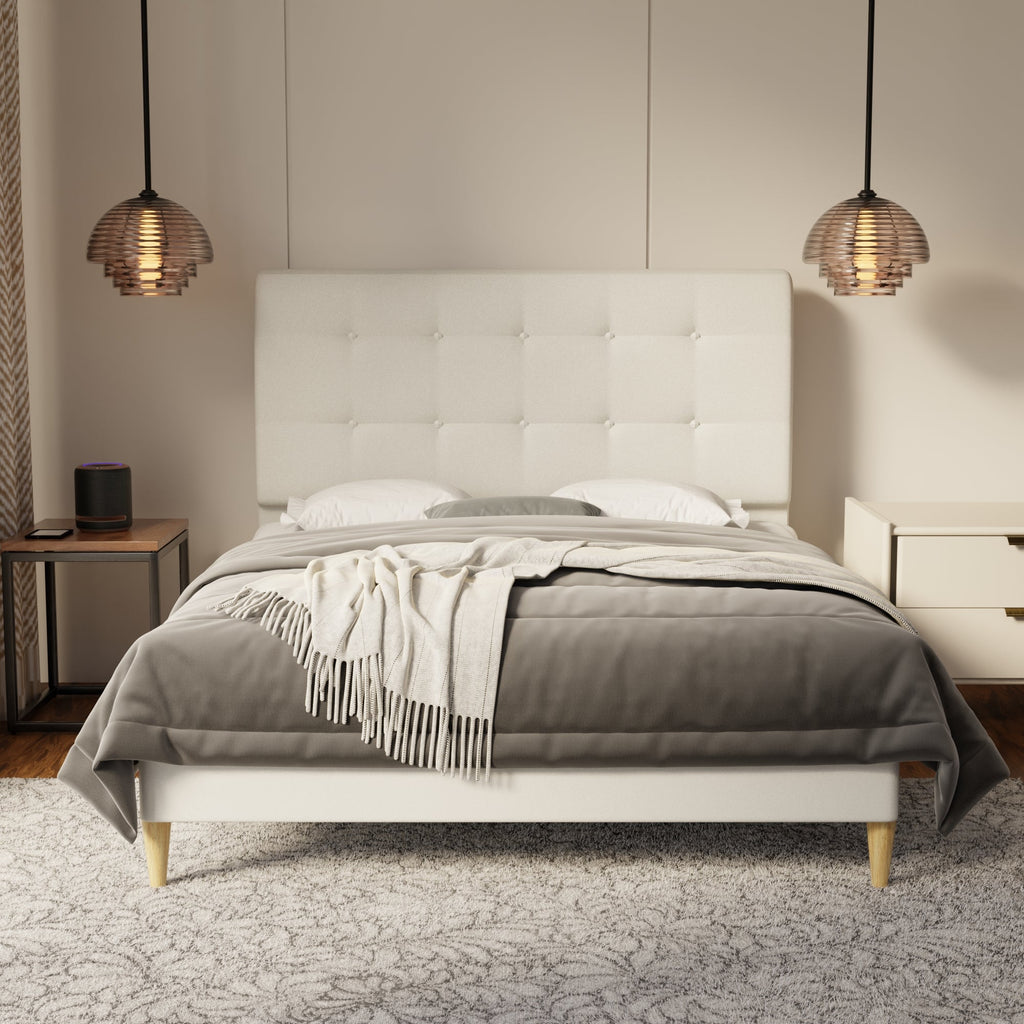 Endora Fabric Bed Frame (Water Repellent & Pet friendly) by Somnuz