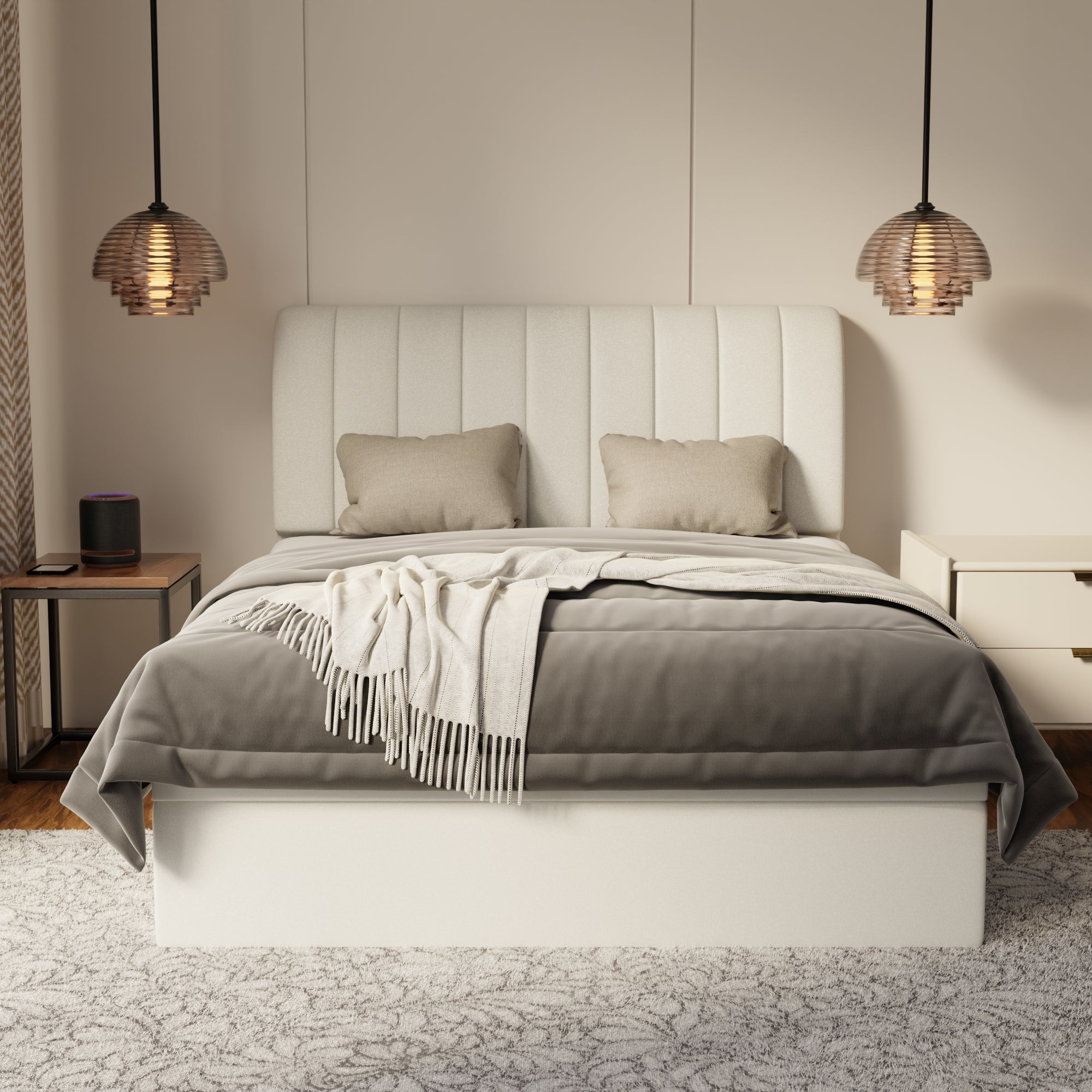Kuro Fabric Storage Bed Frame (Water Repellent & Pet Friendly) by Somnuz