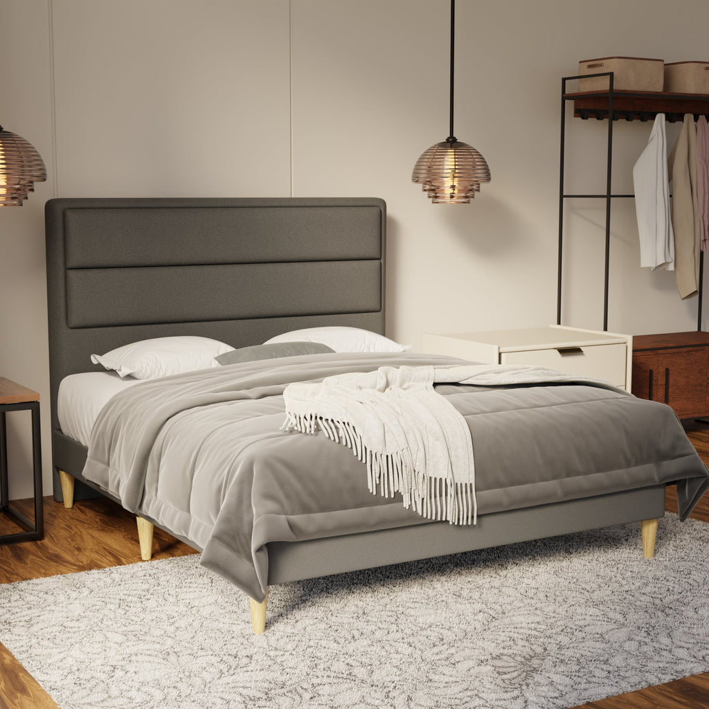 Zorvain Fabric Bed Frame (Water Repellent & Pet friendly) by Somnuz