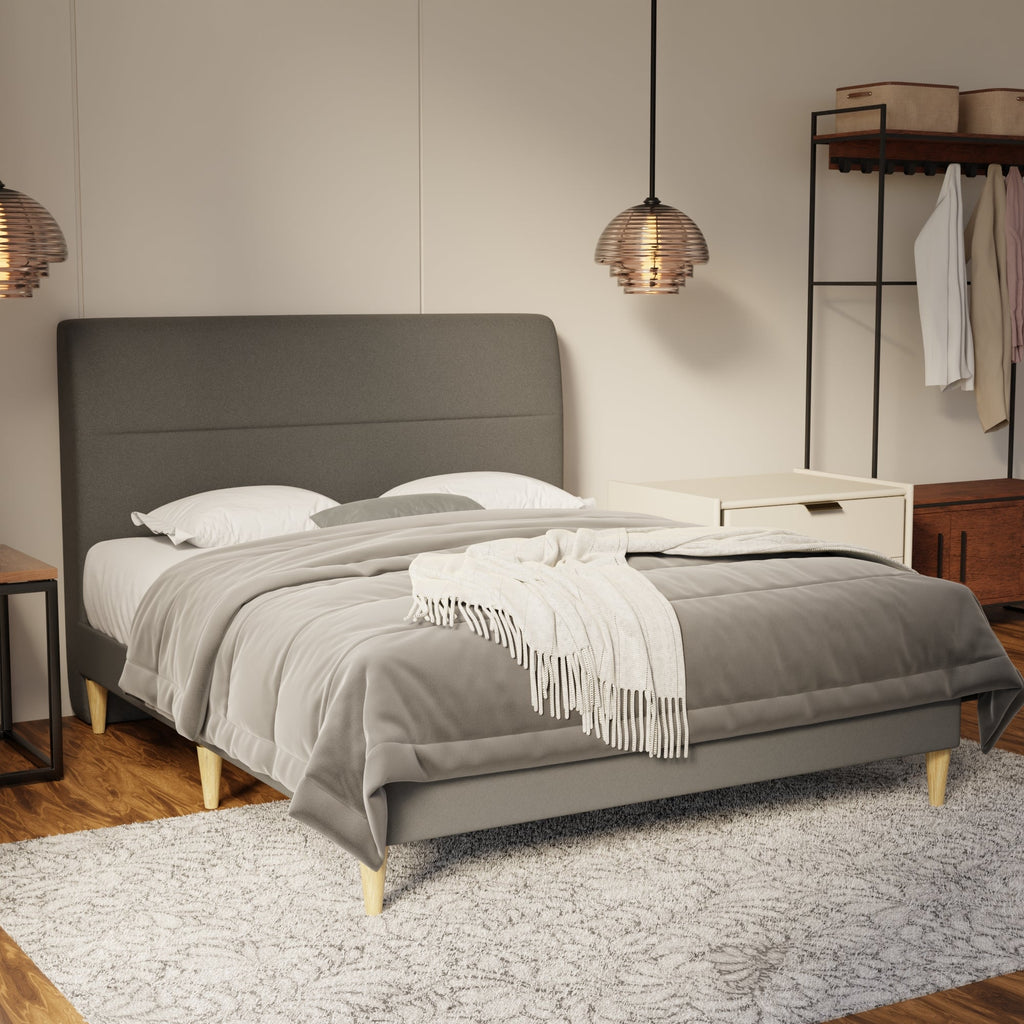 Lysara Fabric Bed Frame (Water Repellent & Pet friendly) by Somnuz