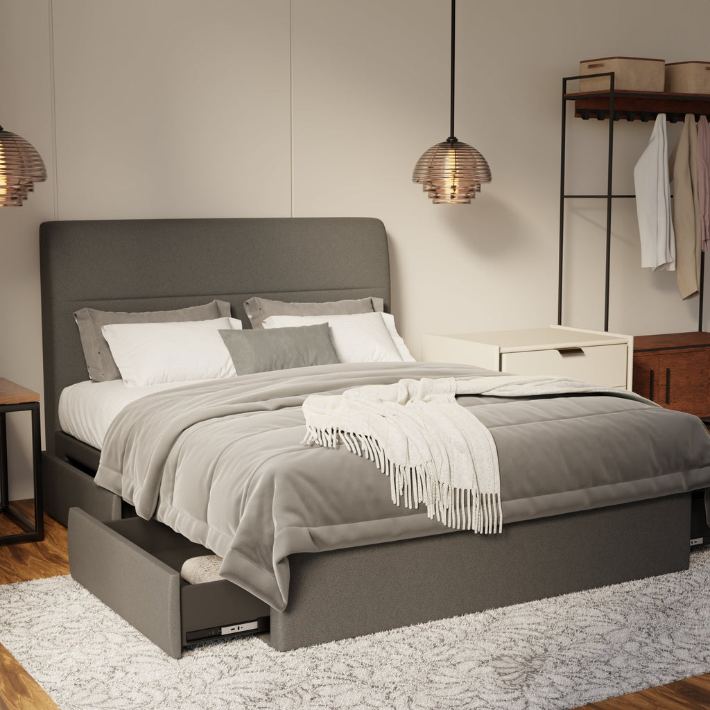 Lysara Fabric Drawer Bed Frame (Water Repellent & Pet friendly) by Somnuz
