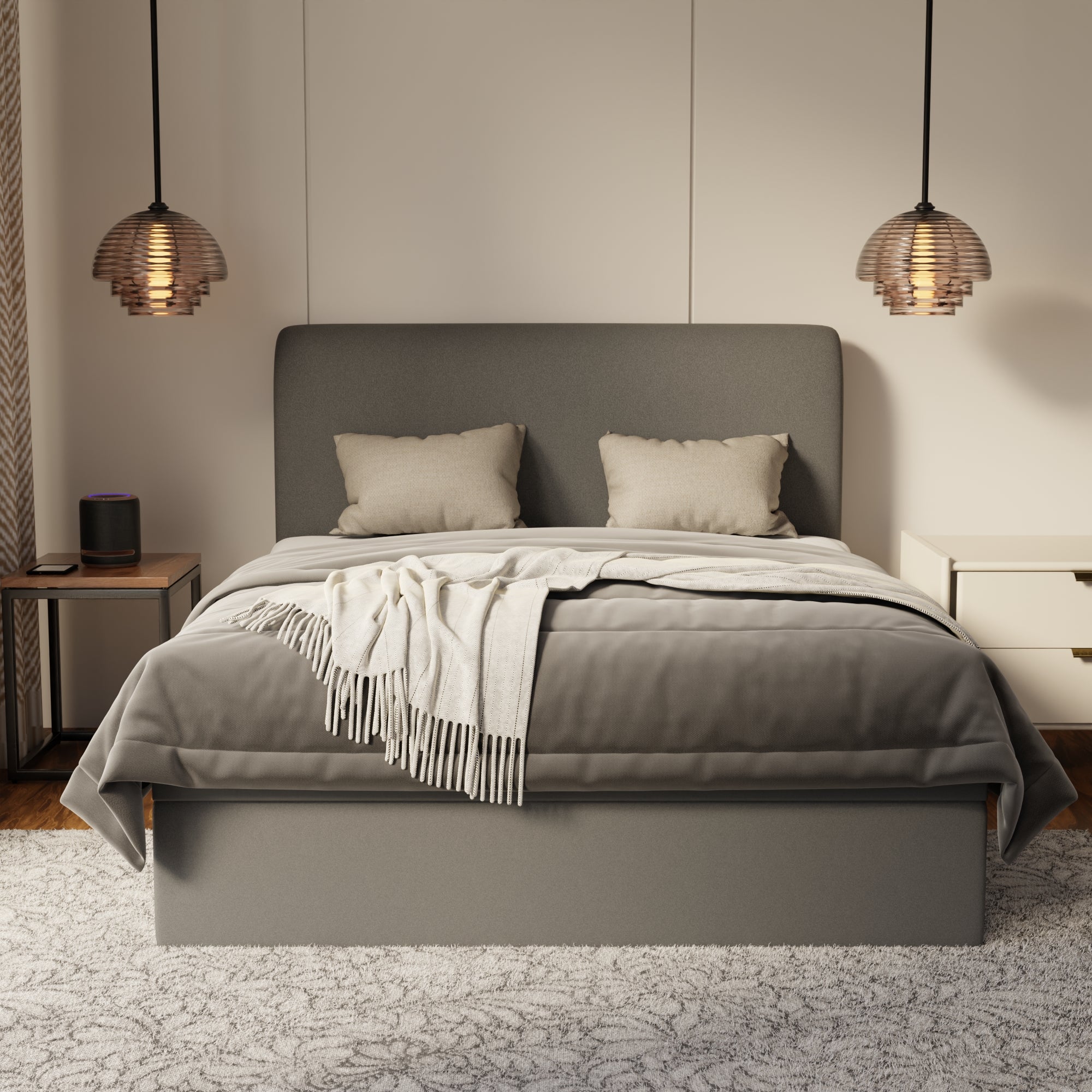 Vintaro Fabric Storage Bed Frame (Water Repellent) by Somnuz