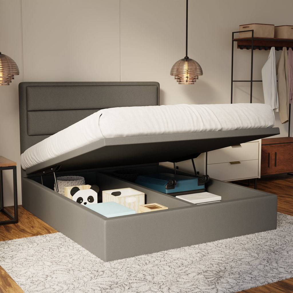 Zorvain Fabric Storage Bed Frame (Water Repellent & Pet Friendly) by Somnuz