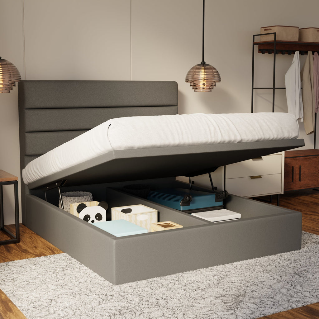 Corlune Fabric Storage Bed Frame (Water Repellent & Pet Friendly) by Somnuz