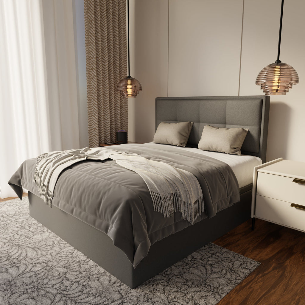 Solvane Fabric Storage Bed Frame (Water Repellent & Pet Friendly) by Somnuz