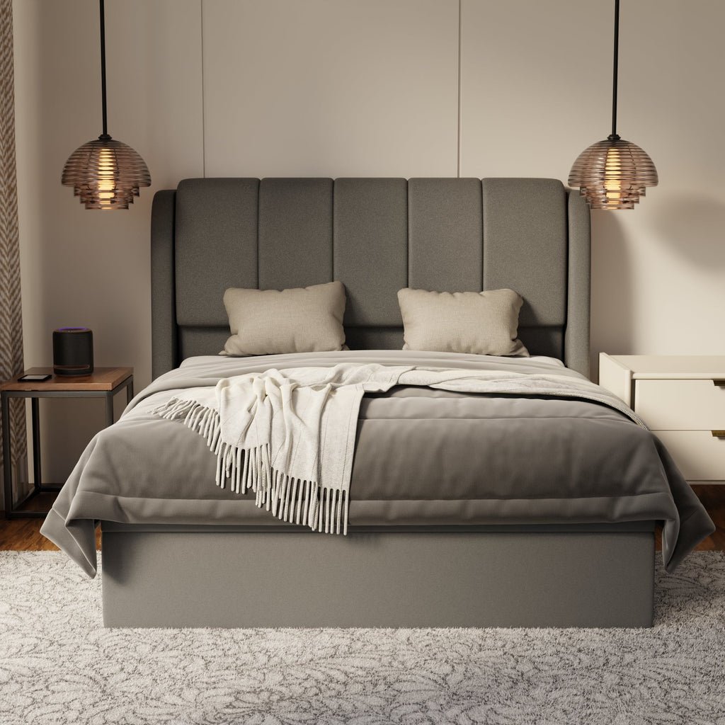 Brinley Fabric Storage Bed Frame (Water Repellent & Pet Friendly) by Somnuz