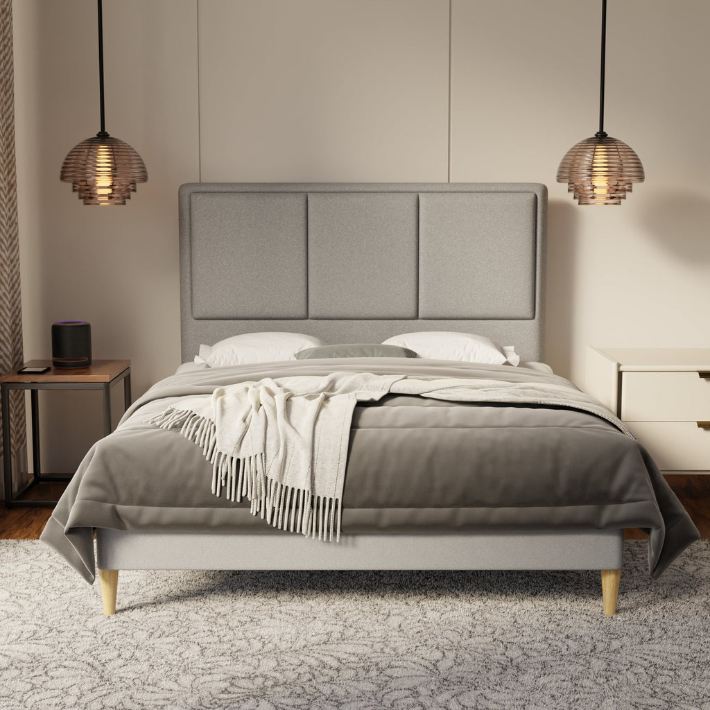 Velmira Fabric Bed Frame (Water Repellent & Pet friendly) by Somnuz