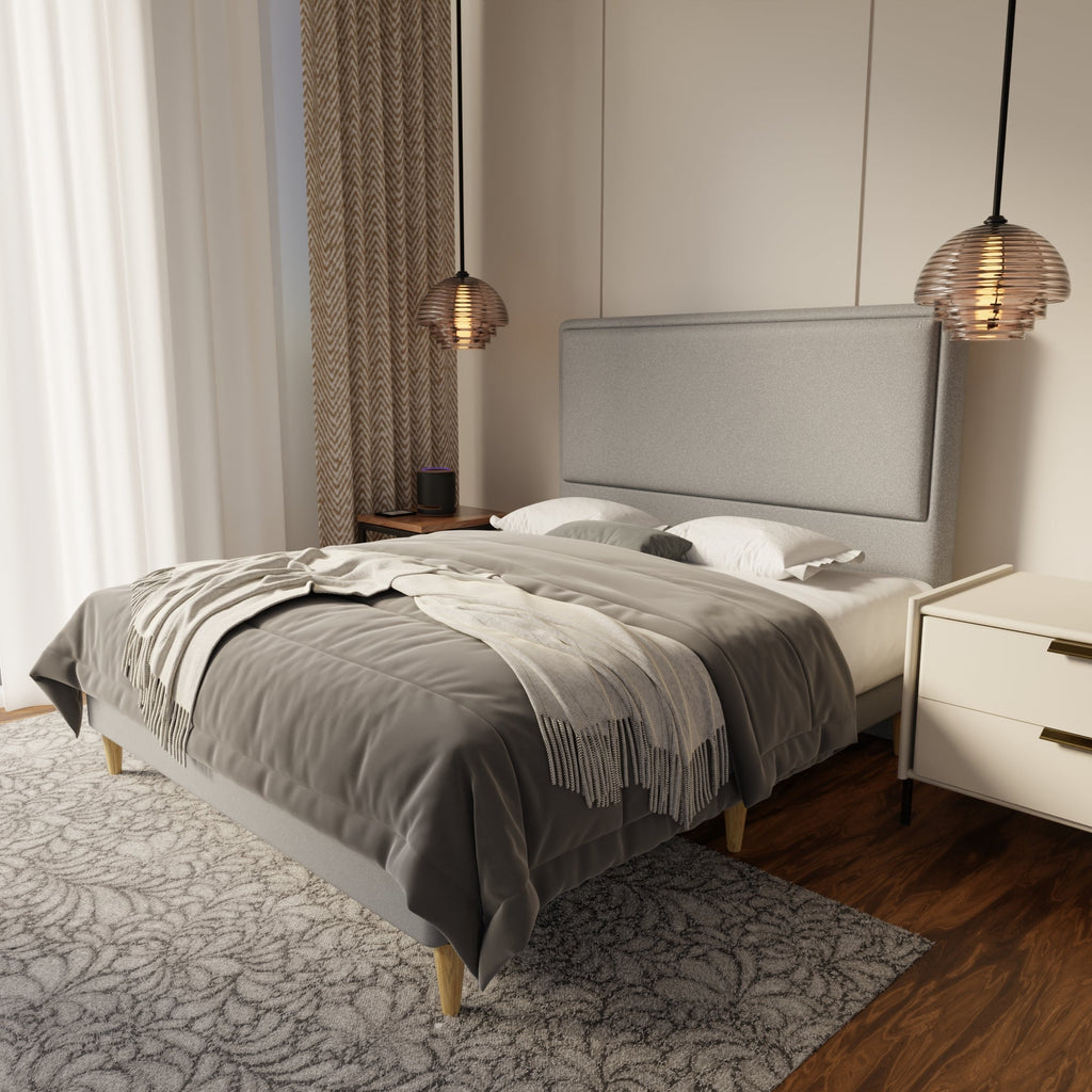 Shiro Fabric Bed Frame (Water Repellent & Pet friendly) by Somnuz