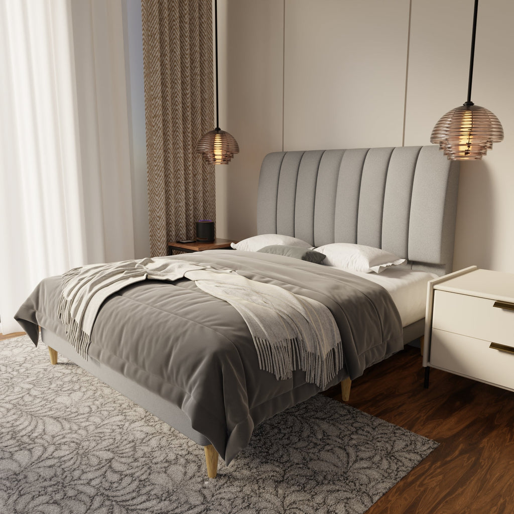 Trevino Fabric Bed Frame (Water Repellent & Pet friendly) by Somnuz