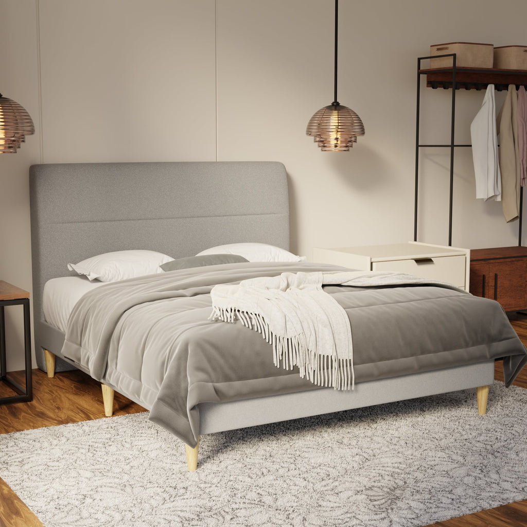 Lysara Fabric Bed Frame (Water Repellent & Pet friendly) by Somnuz
