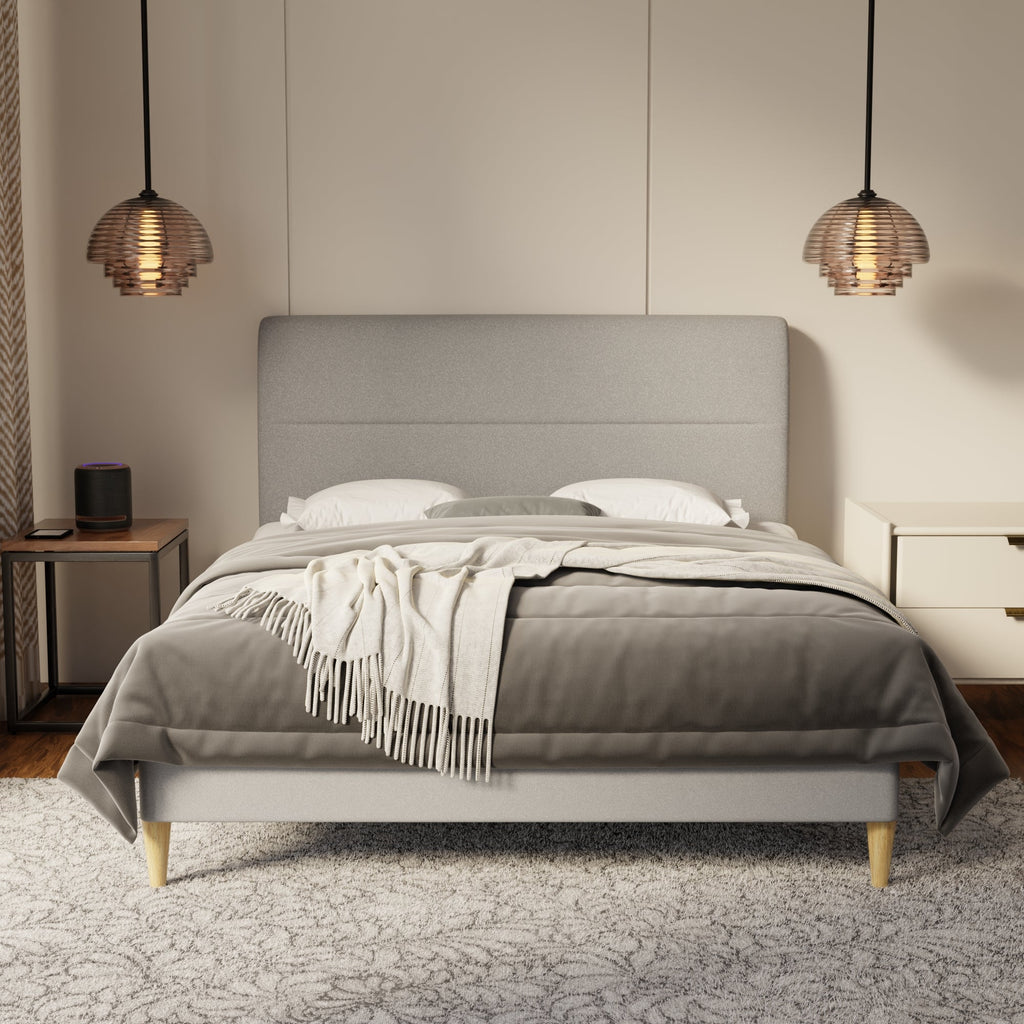 Lysara Fabric Bed Frame (Water Repellent & Pet friendly) by Somnuz
