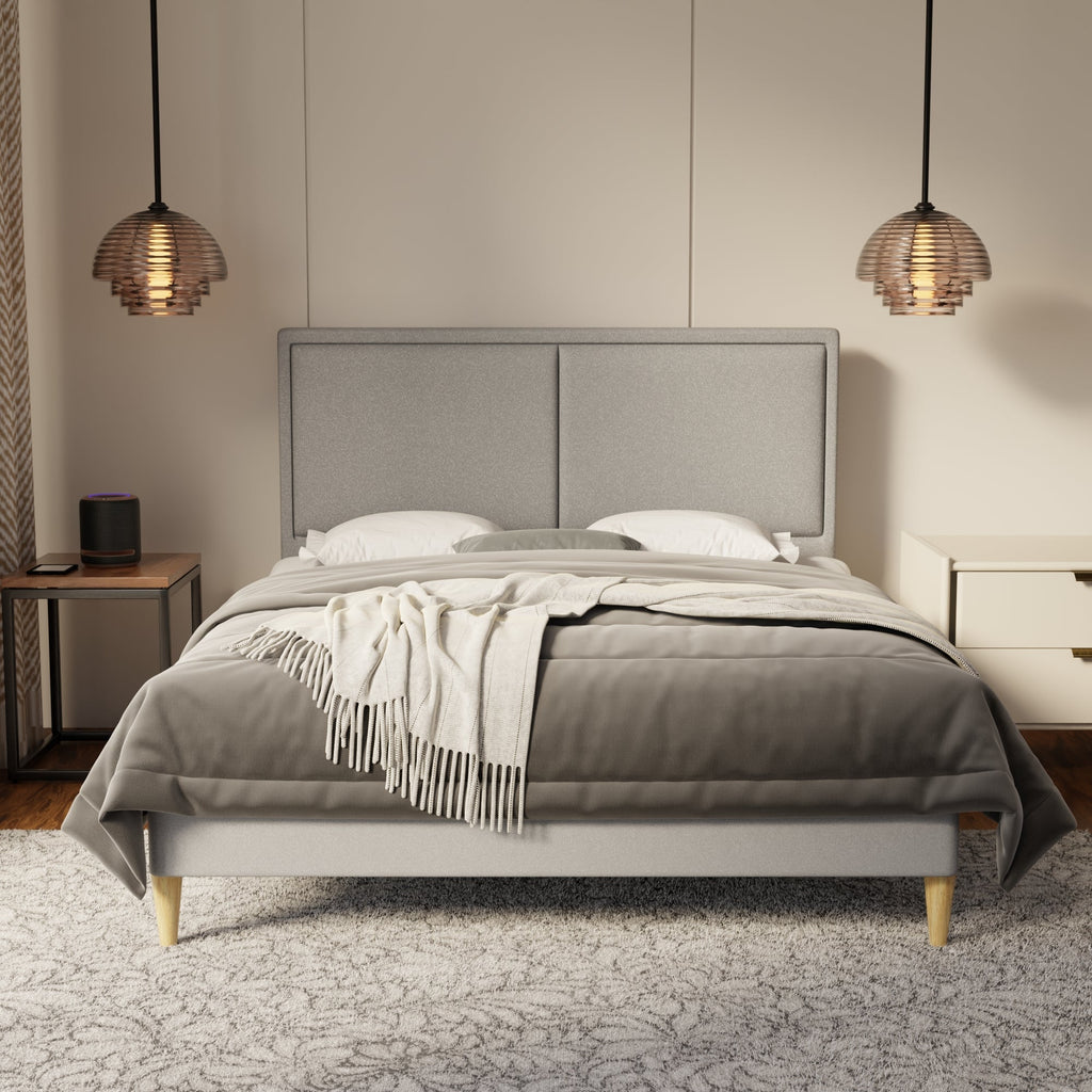Bravelle Fabric Bed Frame (Water Repellent & Pet friendly) by Somnuz