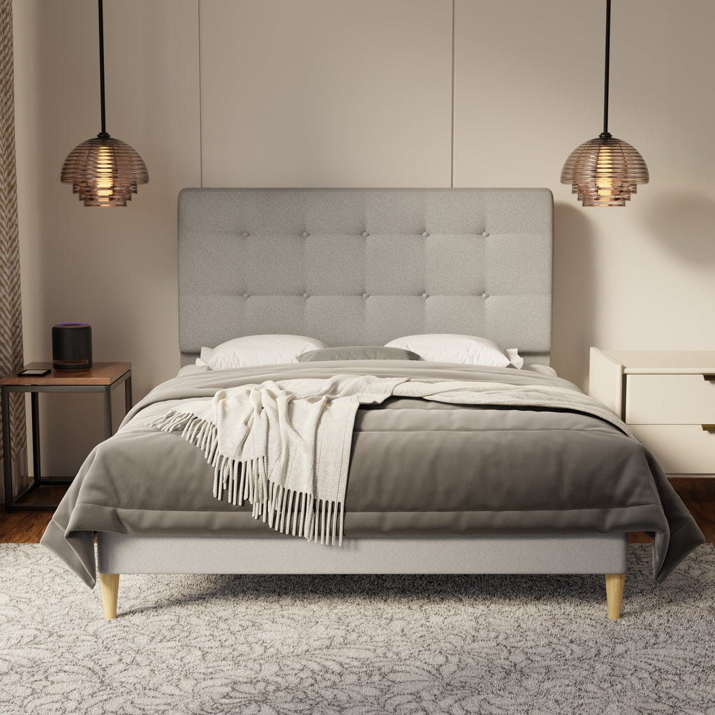 Endora Fabric Bed Frame (Water Repellent & Pet friendly) by Somnuz