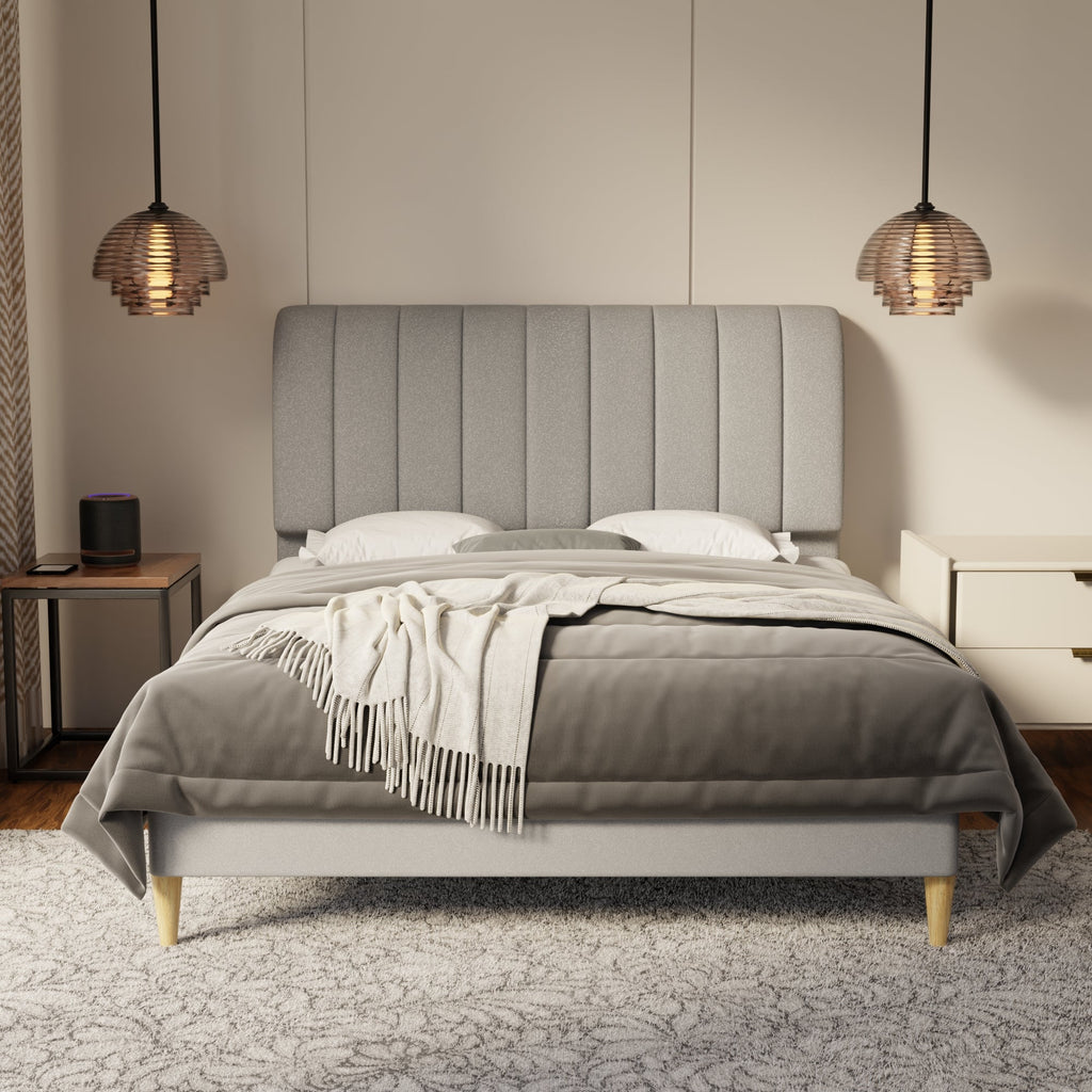 Kuro Fabric Bed Frame (Water Repellent & Pet friendly) by Somnuz