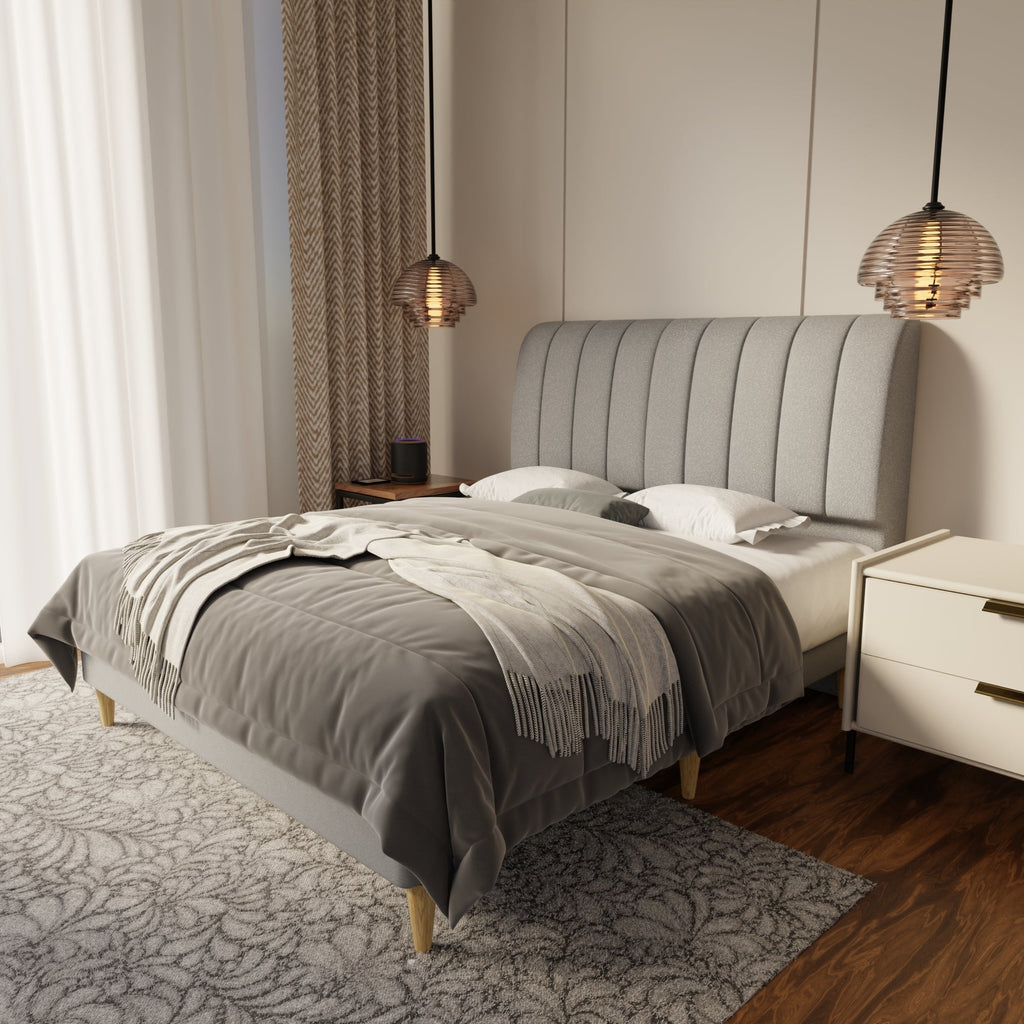 Kuro Fabric Bed Frame (Water Repellent & Pet friendly) by Somnuz