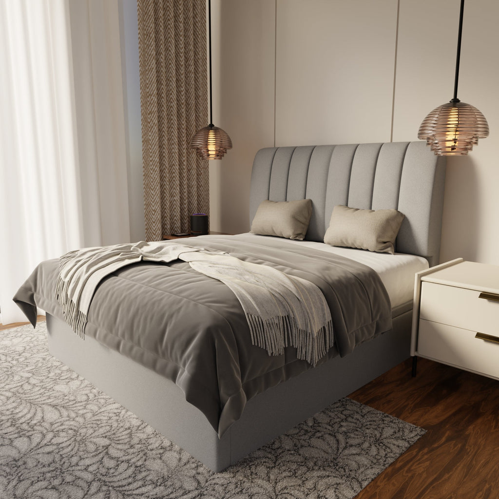 Trevino Fabric Storage Bed Frame (Water Repellent & Pet Friendly) by Somnuz