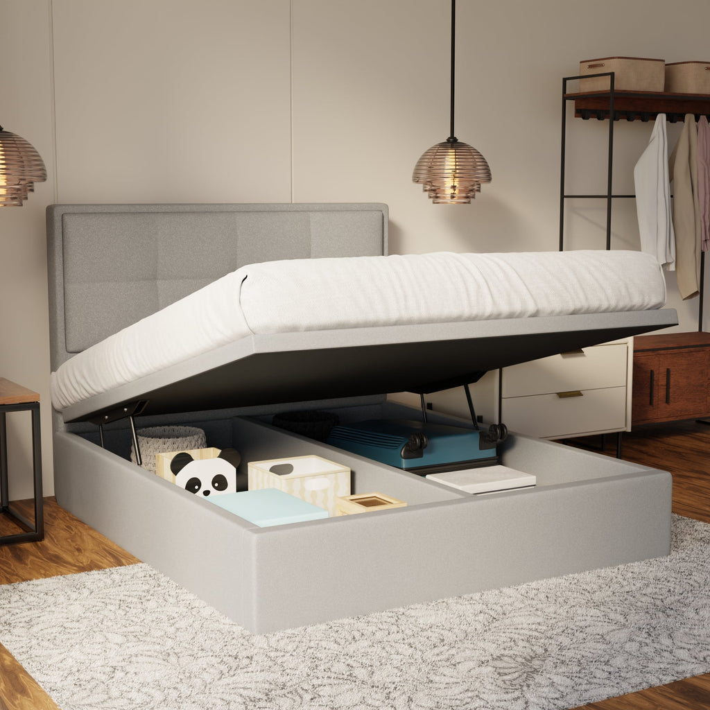 Solvane Fabric Storage Bed Frame (Water Repellent & Pet Friendly) by Somnuz