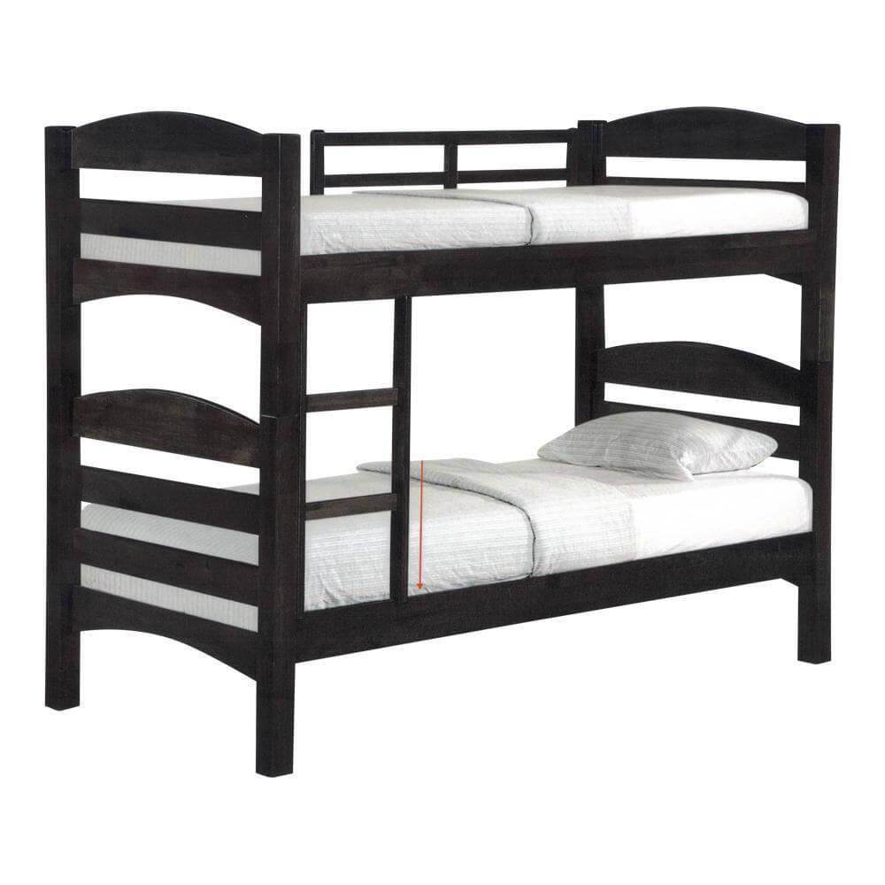 Fiona Walnut Wooden Double Decker Bed Frame