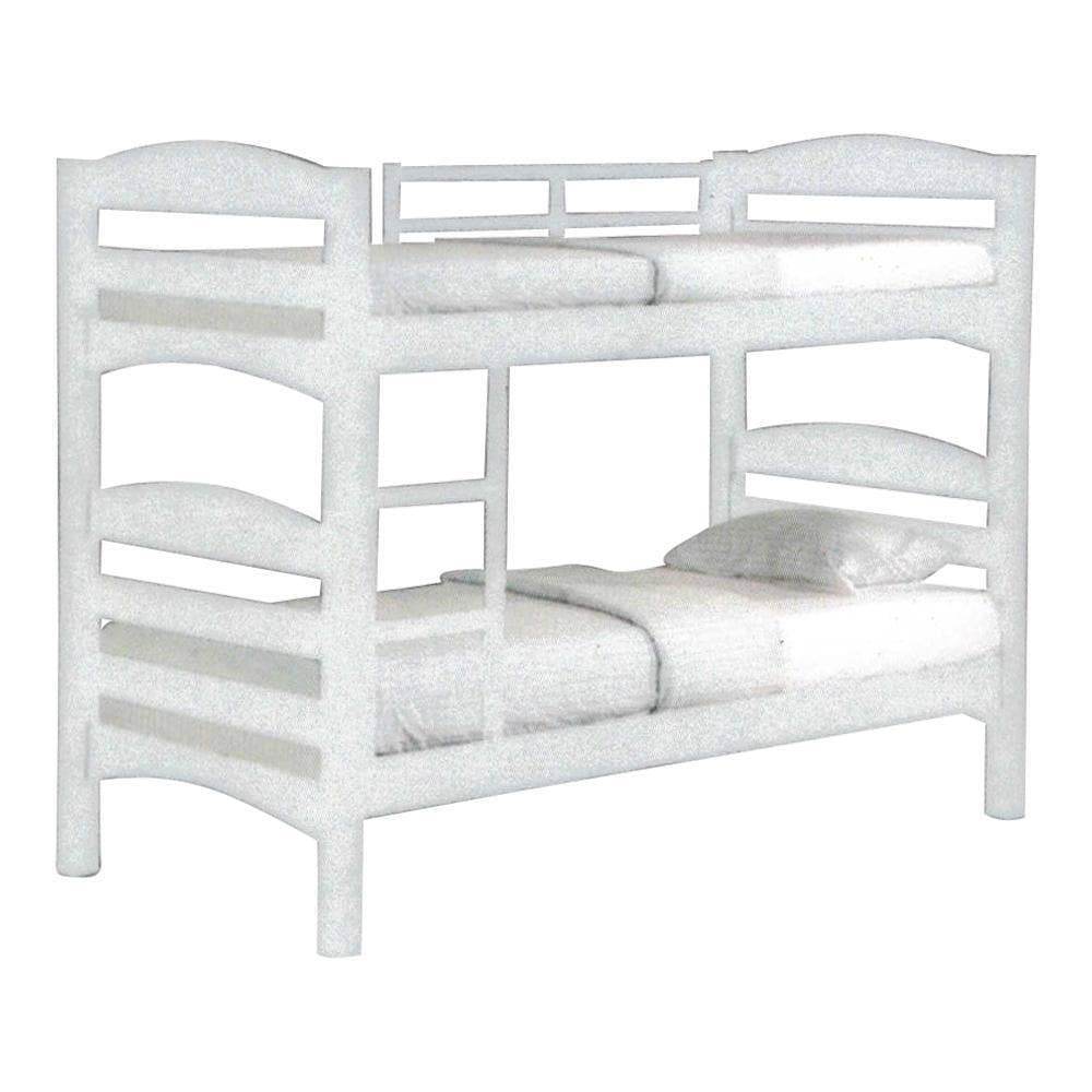 Fiona White Wooden Double Decker Bed Frame