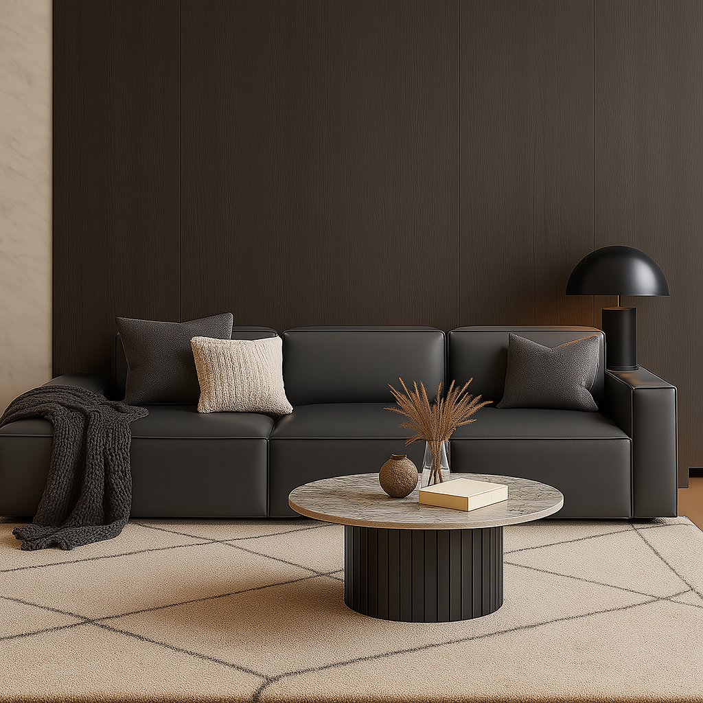 Giacomo Premium Leather 4 Seater Extended Sofa