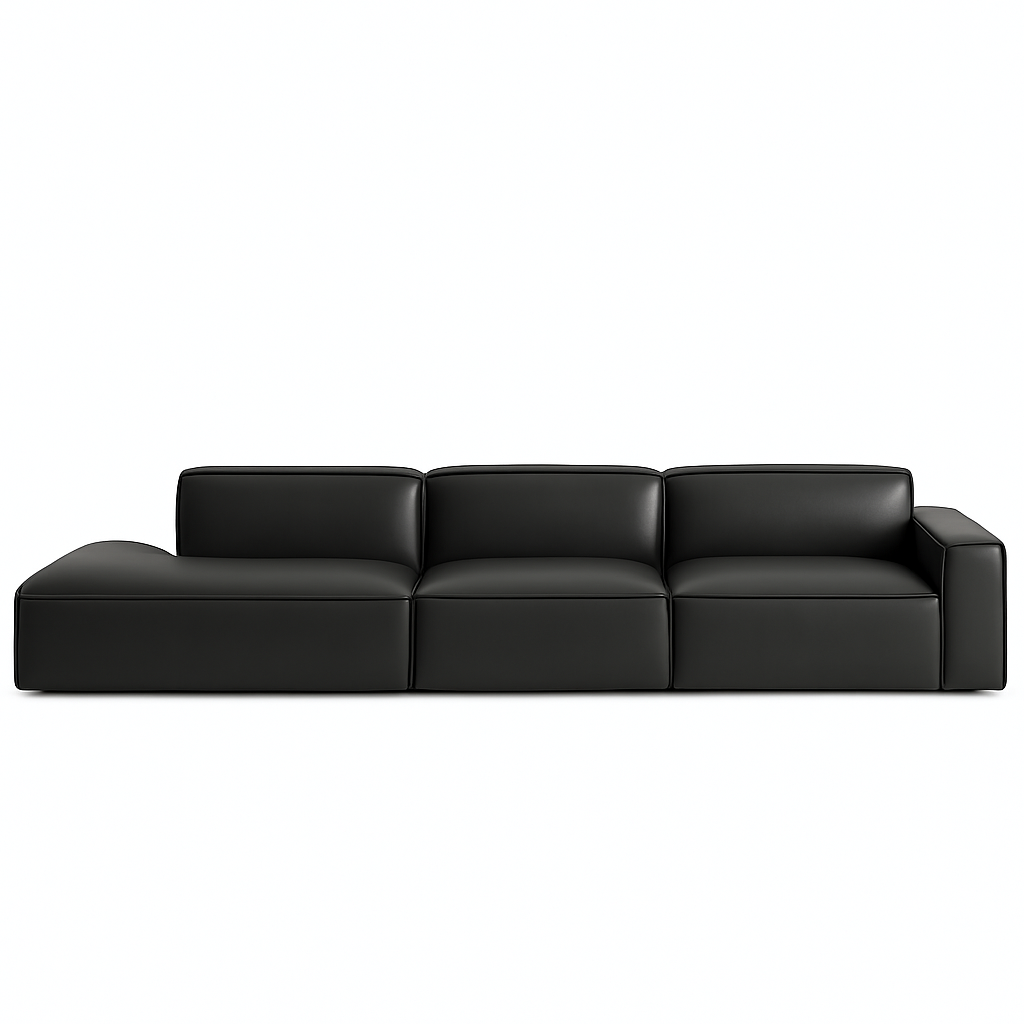 Giacomo Premium Leather 4 Seater Extended Sofa