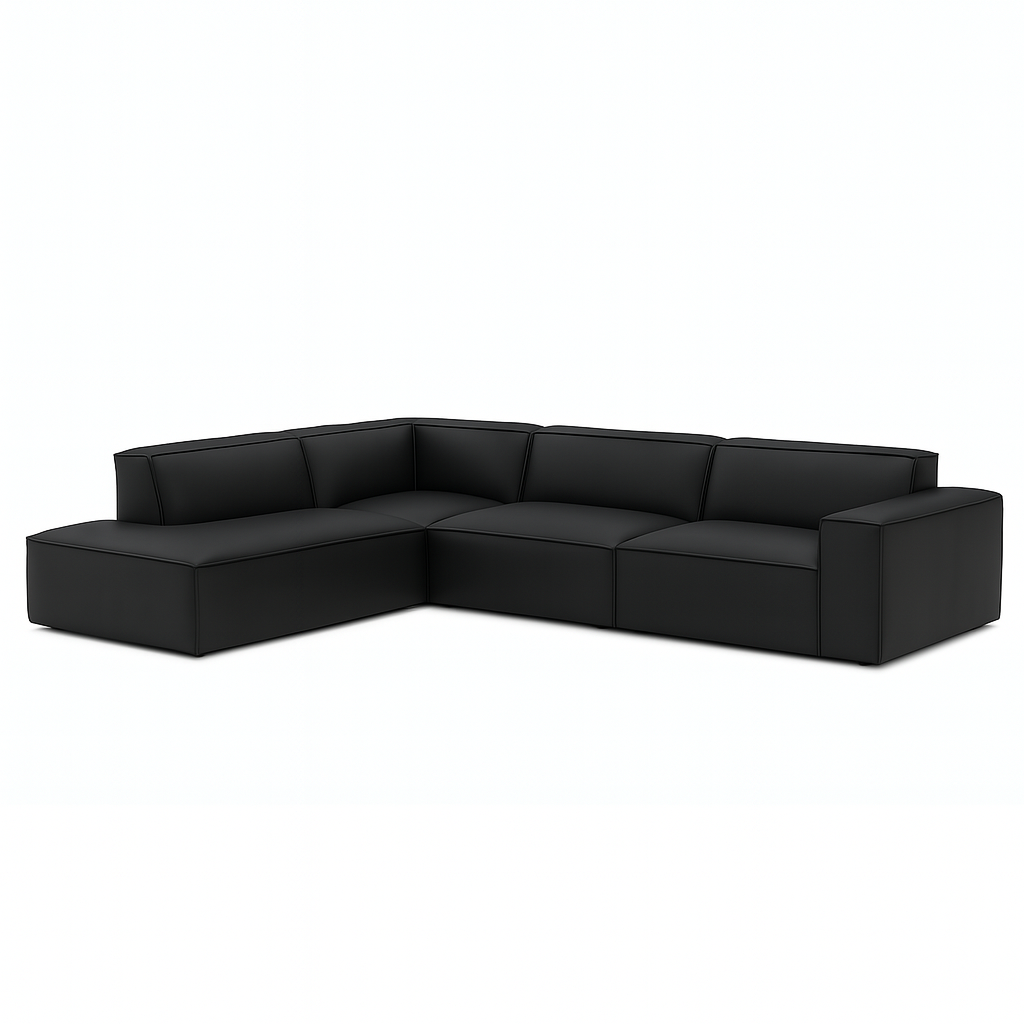 Giacomo Premium Leather 4 Seater Corner Sofa