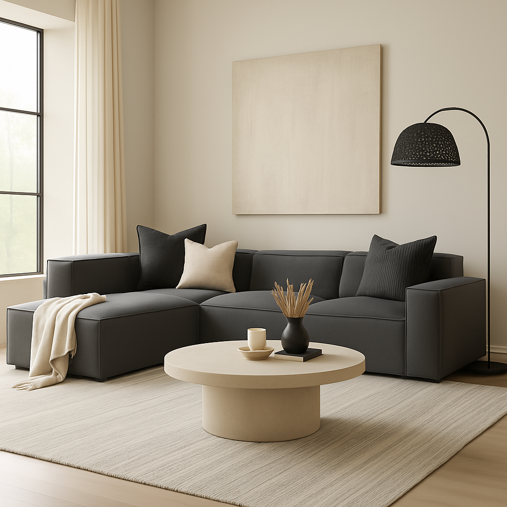 Giacomo Fabric 4 Seater Corner Sofa (Pet Friendly)