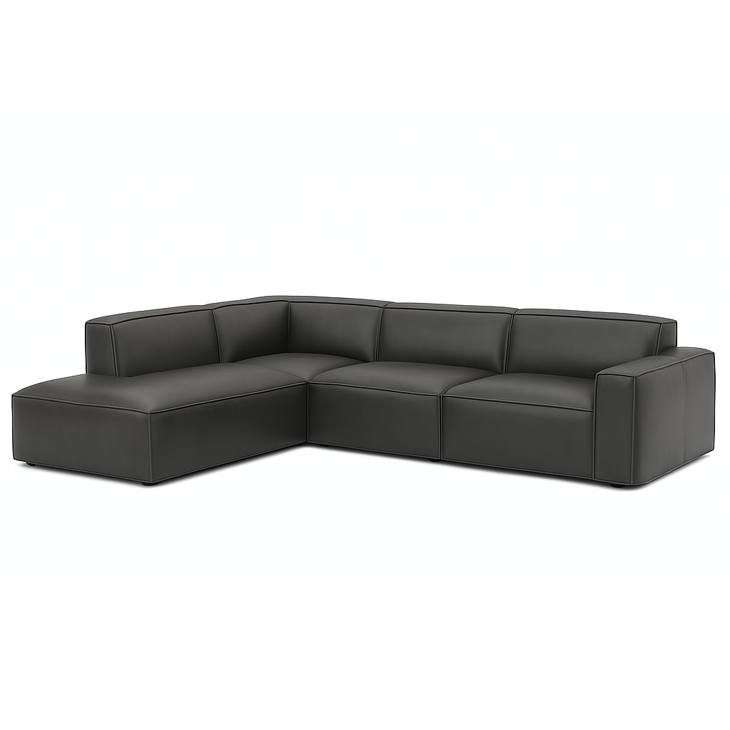 Giacomo Premium Leather 4 Seater Corner Sofa