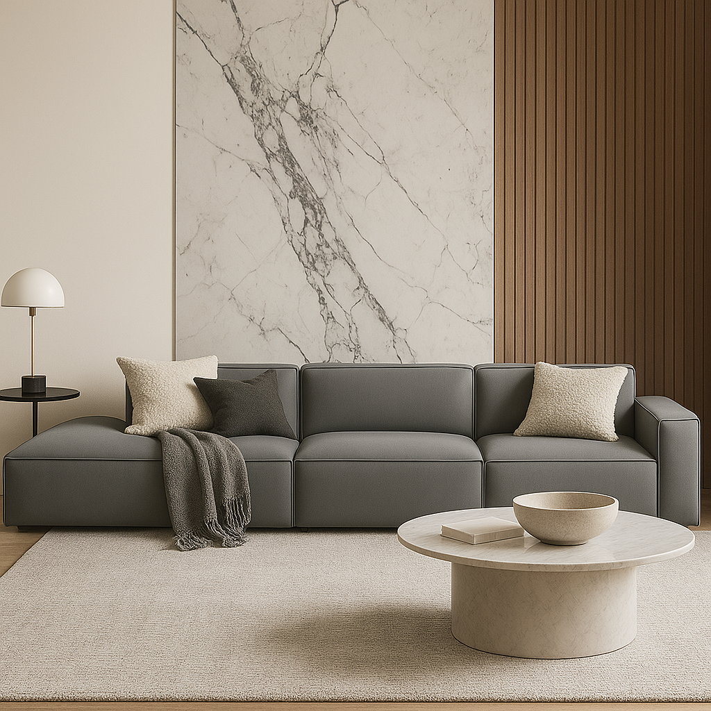 Giacomo Fabric 4 Seater Extended Sofa (Pet Friendly)