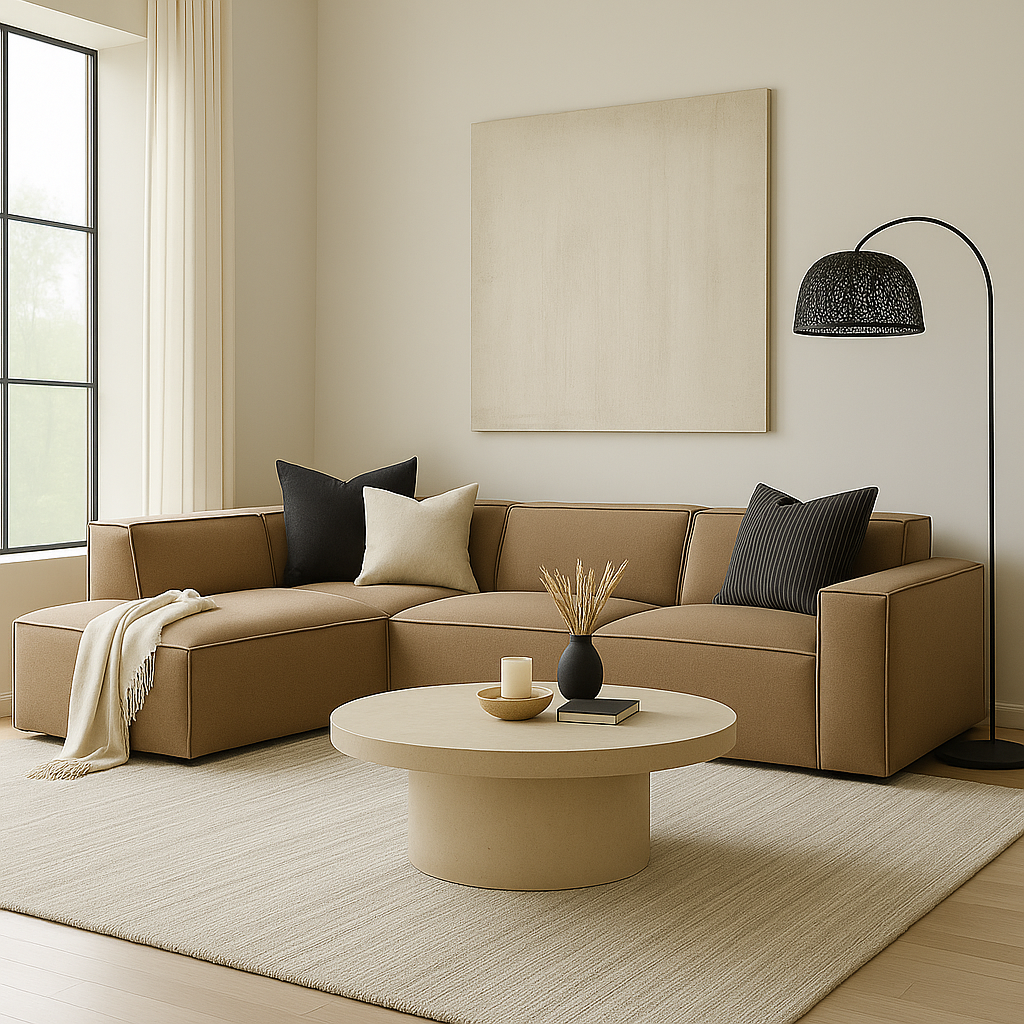 Giacomo Fabric 4 Seater Corner Sofa (Pet Friendly)