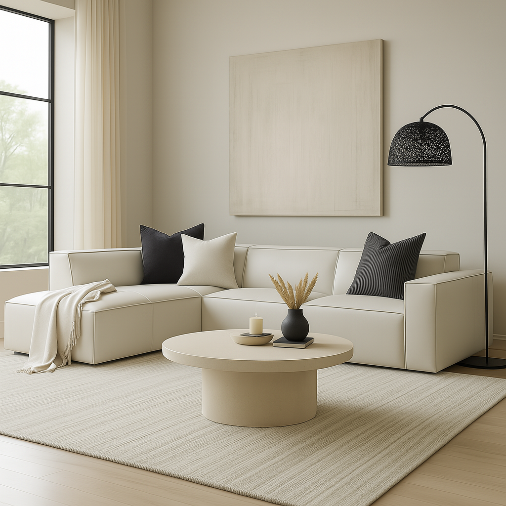 Giacomo Premium Leather 4 Seater Corner Sofa