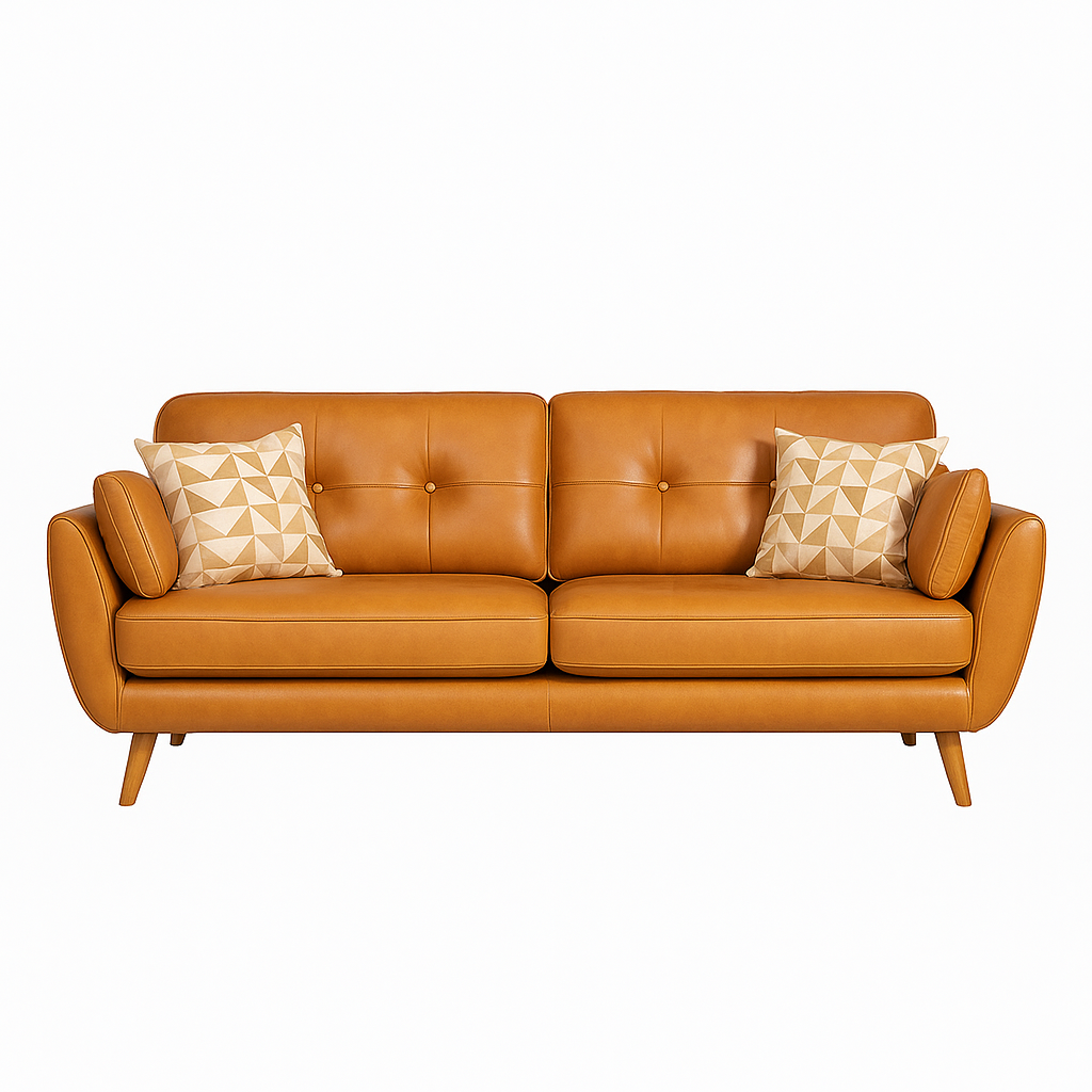 Heather Faux Leather Sofa